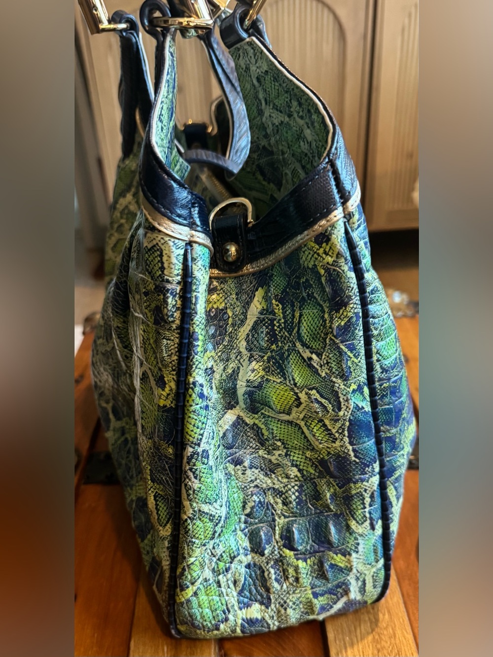 Brahmin Celia Green Viper Mackay Bag Green in Genuine Leather - Picture 9 of 15